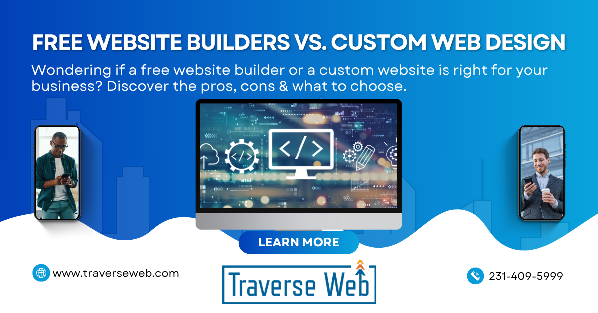 Wondering if a free website builder or a custom website is right for your business? Discover the pros, cons & what to choose.